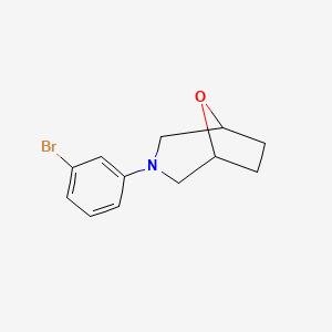 molecular formula C12H14BrNO B8297158 3-(3-Bromophenyl)-8-oxa-3-azabicyclo[3.2.1]octane 