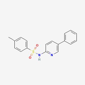 molecular formula C18H16N2O2S B8297185 4-Methyl-N-[5-(phenyl)-pyridine-2-yl]benzenesulfonamide 