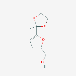molecular formula C9H12O4 B8297197 [5-(2-Methyl-[1,3]dioxolan-2-yl)-furan-2-yl]-methanol 