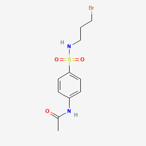 molecular formula C11H15BrN2O3S B8297203 3-(4-Acetamidophenylsulfonamido)propyl bromide 