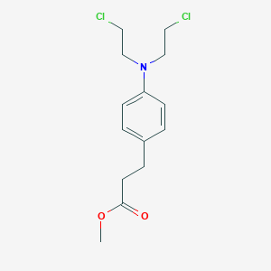 molecular formula C14H19Cl2NO2 B8297216 methyl 3-[4-[N,N-bis(2-chloroethyl)amino]phenyl]propionate 