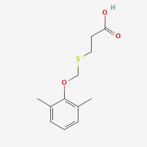 molecular formula C12H16O3S B8297217 3-[(2,6-Dimethylphenoxy)methylthio]propanoic acid 