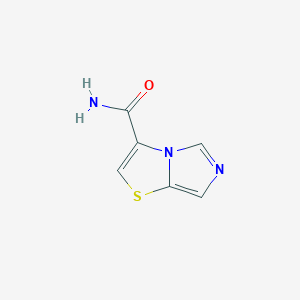 molecular formula C6H5N3OS B8297223 3-Carbamoylimidazo[5,1-b]thiazole 