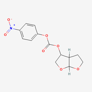 molecular formula C13H13NO7 B8297271 Carbonic acid hexahydro-furo[2,3-b]furan-3-yl ester 4-nitro-phenyl ester 