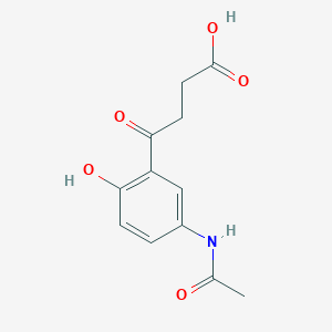 molecular formula C12H13NO5 B8297278 3-(5-Acetamido-2-hydroxybenzoyl)propionic acid 