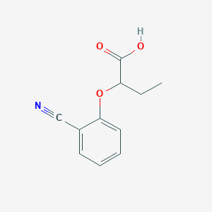 molecular formula C11H11NO3 B8297340 (2RS)-2-(2-cyanophenoxy)butyric acid 