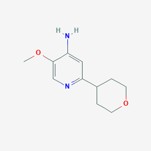 molecular formula C11H16N2O2 B8297380 5-Methoxy-2-(tetrahydro-pyran-4-yl)-pyridin-4-ylamine 