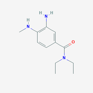 molecular formula C12H19N3O B8297394 3-amino-N,N-diethyl-4-(methylamino)benzamide 