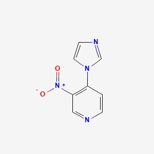 molecular formula C8H6N4O2 B8297423 4-(1-Imidazolyl)-3-nitropyridine 