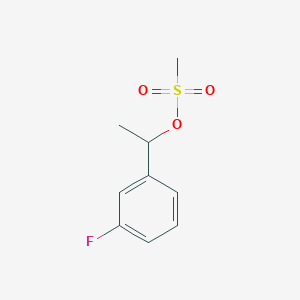 molecular formula C9H11FO3S B8297447 Methanesulfonic acid 1-(3-fluoro-phenyl)-ethyl ester 