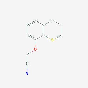 molecular formula C11H11NOS B8297469 2-(Thiochroman-8-yl-oxy)acetonitrile 