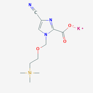 molecular formula C11H16KN3O3Si B8297472 potassium 4-cyano-1-((2-(trimethylsilyl)ethoxy)methyl)-1H-imidazole-2-carboxylate 