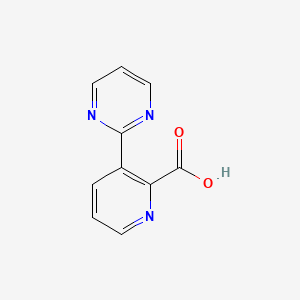 molecular formula C10H7N3O2 B8297481 3-(Pyrimidin-2-yl)pyridine-2-carboxylic acid 
