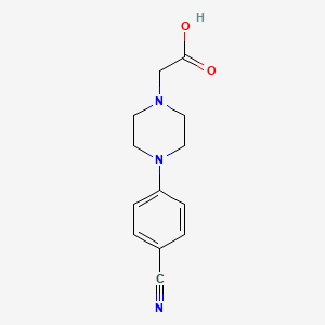 molecular formula C13H15N3O2 B8297494 [4-(4-Cyano-phenyl)-piperazin-1-yl]-acetic acid 