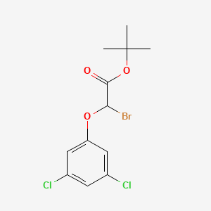 molecular formula C12H13BrCl2O3 B8297500 t-Butyl 2-bromo-2-(3,5-dichlorophenoxy)acetate 