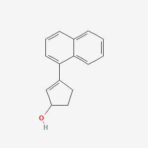 molecular formula C15H14O B8297502 3-Naphthalen-1-yl-cyclopent-2-enol 