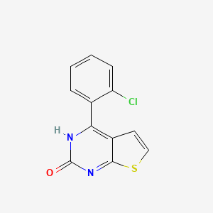 molecular formula C12H7ClN2OS B8297507 4-(o-Chlorophenyl)-1,2-dihydrothieno[2,3-d]pyrimidin-2-one 