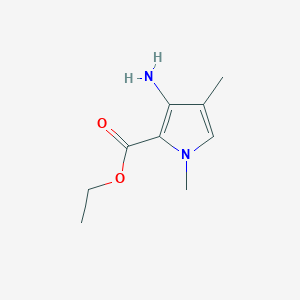 molecular formula C9H14N2O2 B8297515 Ethyl 3-amino-1,4-dimethyl-1H-pyrrole-2-carboxylate 