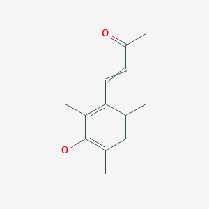 molecular formula C14H18O2 B8297561 4-(3-Methoxy-2,4,6-trimethylphenyl)but-3-en-2-one CAS No. 88174-56-5