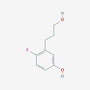 molecular formula C9H11FO2 B8297567 4-Fluoro-3-(3-hydroxypropyl)phenol 