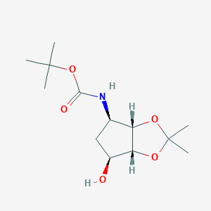 tert-butyl N-[(3aS,4R,6S,6aR)-6-hydroxy-2,2-dimethyl-hexahydrocyclopenta[d][1,3]dioxol-4-yl]carbamate