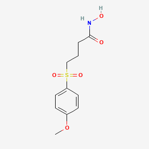 molecular formula C11H15NO5S B8297582 N-Hydroxy-4-[(4-methoxyphenyl)-sulfonyl]butanamide 