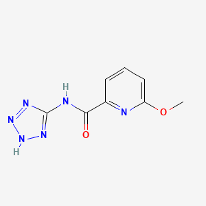 molecular formula C8H8N6O2 B8297597 N-(5-tetrazolyl)-6-methoxy-2-pyridinecarboxamide 