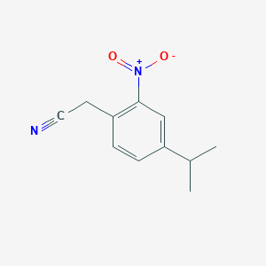 molecular formula C11H12N2O2 B8297611 (4-Isopropyl-2-nitrophenyl)acetonitrile 