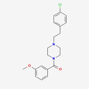 molecular formula C20H23ClN2O2 B8297635 [4-[2-(4-Chlorophenyl)ethyl]piperazin-1-yl]-(3-methoxyphenyl)methanone 