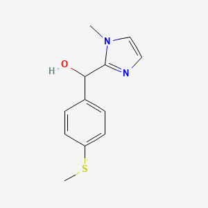 molecular formula C12H14N2OS B8297656 (1-Methyl-1H-imidazol-2-yl)[4-(methylthio)phenyl]methanol 