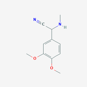 molecular formula C11H14N2O2 B8297677 3,4-dimethoxy-alpha-cyanobenzyl-N-methylamine 