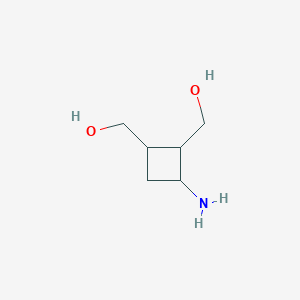 molecular formula C6H13NO2 B8297696 2,3-Bis(hydroxymethyl)-1-cyclobutylamine 