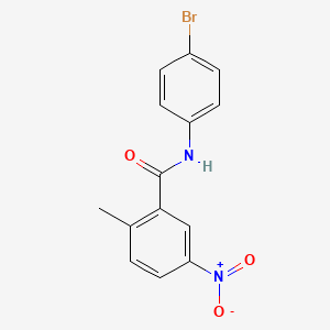 molecular formula C14H11BrN2O3 B8297704 N-(4-bromo-phenyl)-2-methyl-5-nitro-benzamide 