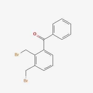 molecular formula C15H12Br2O B8297737 1-Benzoyl-2,3-bis(bromomethyl)benzene 