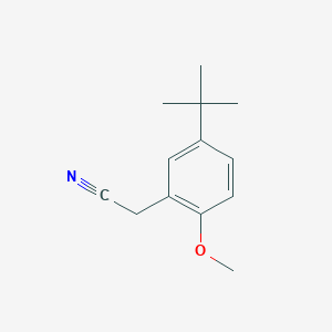 molecular formula C13H17NO B8297839 (5-Tert-butyl-2-methoxyphenyl)acetonitrile 