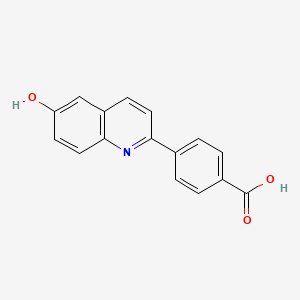 molecular formula C16H11NO3 B8297855 4-(6-Hydroxyquinolin-2-yl)benzoic acid 