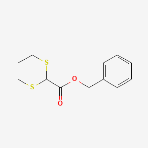 molecular formula C12H14O2S2 B8297864 Benzyl 1,3-dithiane-2-carboxylate 