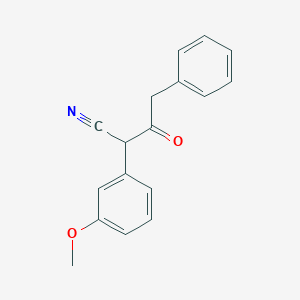 molecular formula C17H15NO2 B8297911 2-[3-(Methyloxy)phenyl]-3-oxo-4-phenylbutanenitrile 