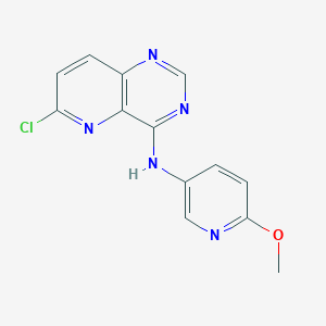 molecular formula C13H10ClN5O B8297926 6-chloro-N-(6-methoxypyridin-3-yl)pyrido[3,2-d]pyrimidin-4-amine 