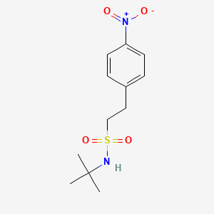 molecular formula C12H18N2O4S B8297954 2-(4-Nitro-phenyl)-ethanesulfonic acid tert-butylamide 