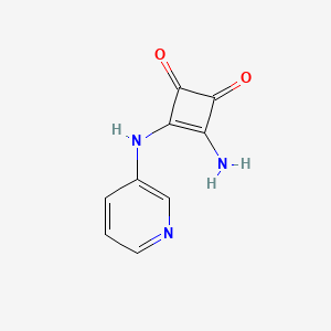 molecular formula C9H7N3O2 B8297983 3-Amino-4-[(pyridine-3-yl)amino]-3-cyclobutene-1,2-dione 