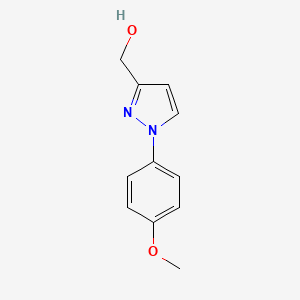 molecular formula C11H12N2O2 B8298004 1-[(4-Methoxy)phenyl]-3-(hydroxymethyl)-1H-pyrazole 