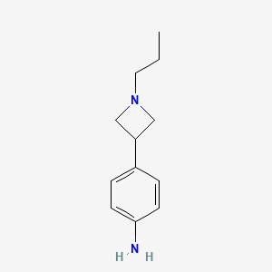 molecular formula C12H18N2 B8298009 4-(1-Propylazetidin-3-yl)aniline 