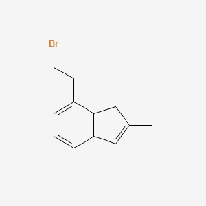molecular formula C12H13Br B8298016 7-(2-bromoethyl)-2-methyl-1H-indene 