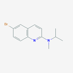 molecular formula C13H15BrN2 B8298019 (6-Bromo-2-quinolyl)methyl(methylethyl)amine 