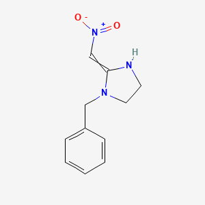 molecular formula C11H13N3O2 B8298027 1-Benzyl-2-nitromethylene-imidazolidine CAS No. 61532-76-1