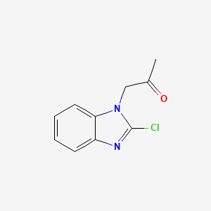 molecular formula C10H9ClN2O B8298047 1-(2-Chloro-1H-benzimidazol-1-yl)propan-2-one 