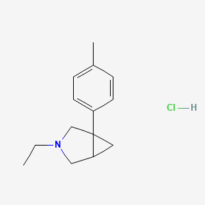 molecular formula C14H20ClN B8298071 3-Ethyl-1-(p-tolyl)-3-azabicyclo[3.1.0]hexane hydrochloride CAS No. 86216-14-0