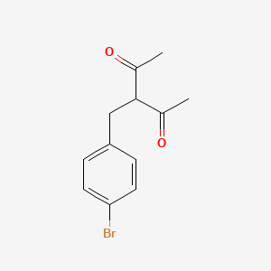 molecular formula C12H13BrO2 B8298087 3-(4-Bromobenzyl)-2,4-pentanedione 