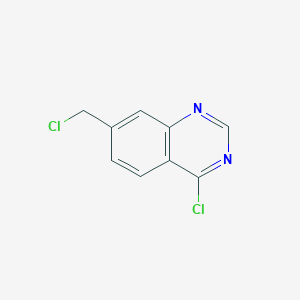 molecular formula C9H6Cl2N2 B8298099 4-Chloro-7-chloromethylquinazoline 